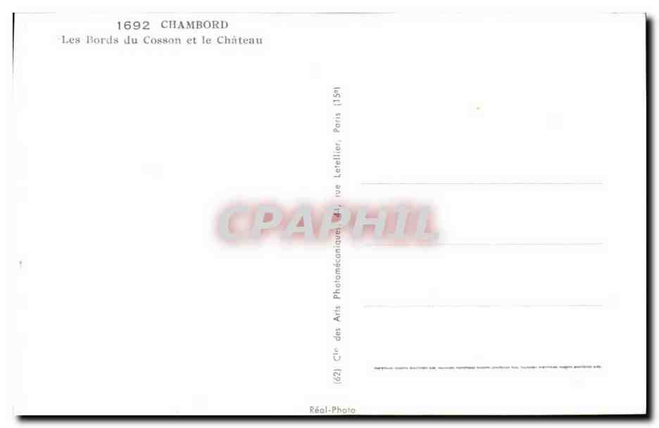 Chambord - Les Bords du Cosson et le Chateau - CPA  — Back