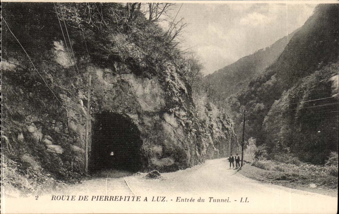 Route de Pierrefitte a Luz - Entree du Tunnel CPA 