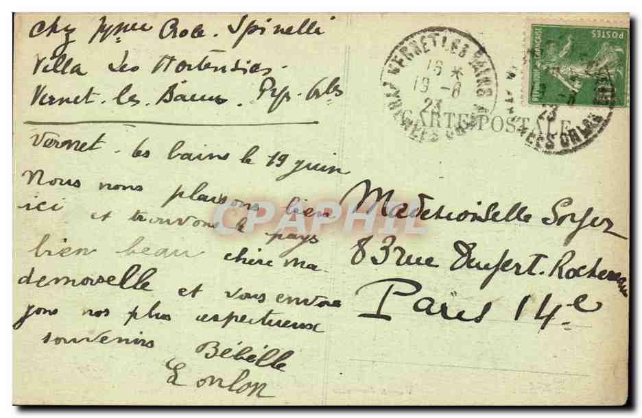 Le Canigou - Vu de la Route de Villefranche CPA  — Rückseite