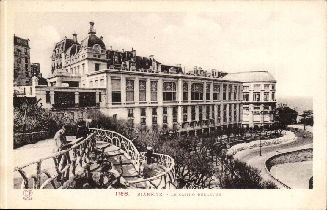 Biarritz - Le Casino Bellevue — éditeur L.F. Toulouse, n° 1186