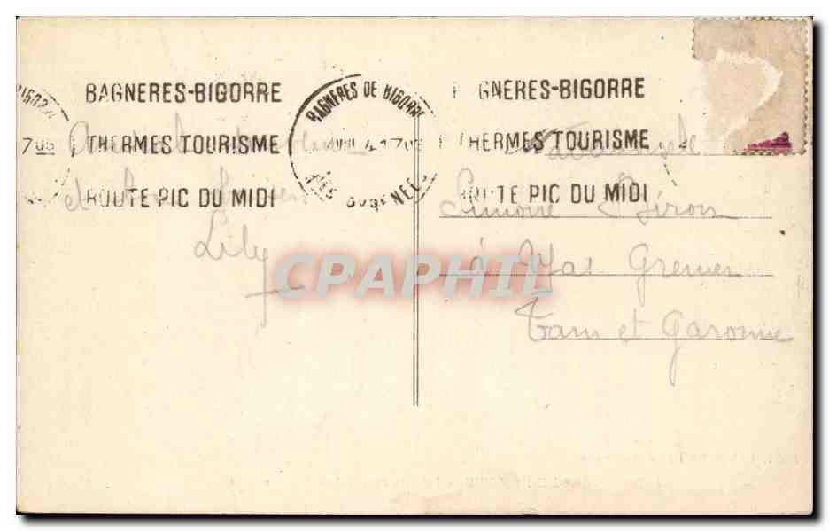 Bagnères-de-Bigorre — Jardines colgantes de los Baños — Fot. Labouche Fr. - Toulouse — Reverso