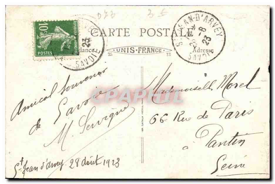 Les Gorges du Fier — Les Galeries — B. F. MEO — n°188 — Verso