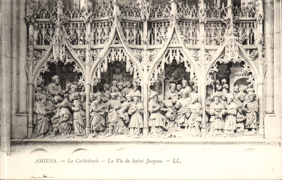 Amiens - La cathedrale - La Vie de Saint Jacques CPA 