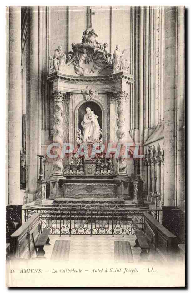 Amiens - La Cathedrale -Autel a Saint Joseph - CPA 
