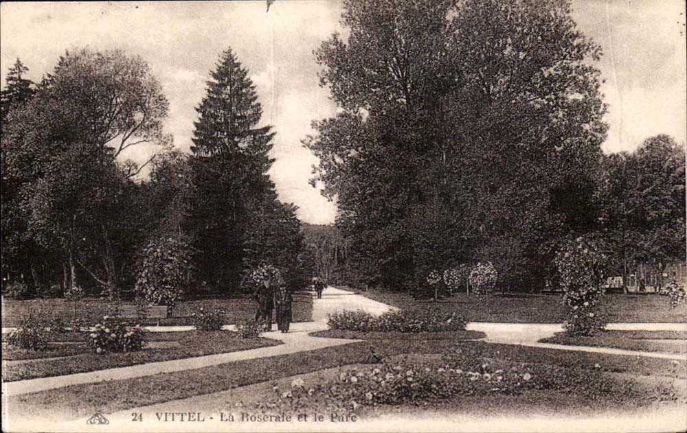 Vittel - La Roseraie et le Parc - CPA 