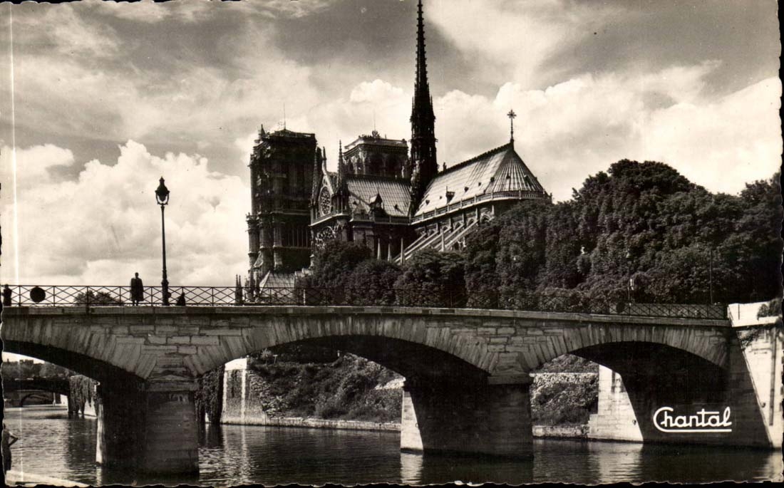 Paris 4 - Notre dame et Pont L'Archeveche - CPA 