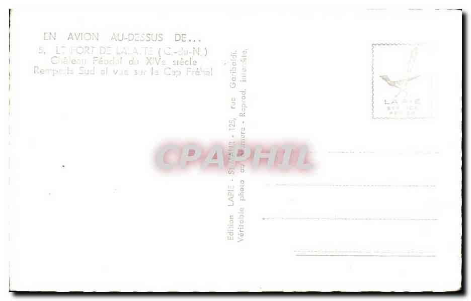 Château féodal du XIVe siècle — vue aérienne — Édition Lapie Service Aérien — Achterkant