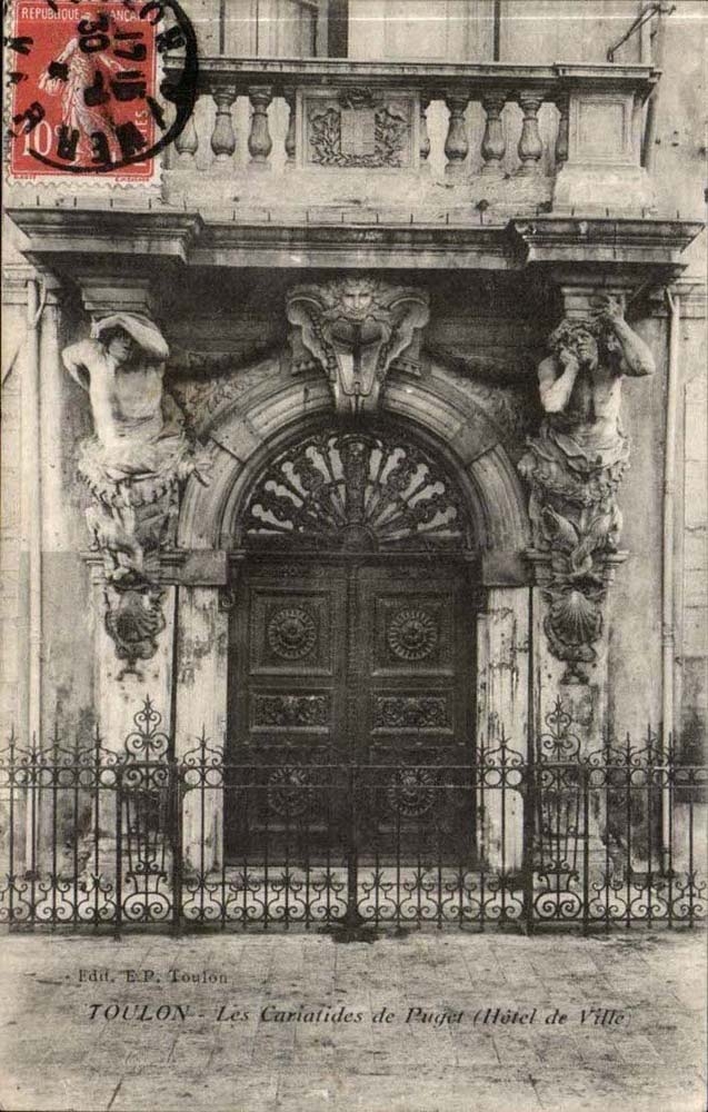 Toulon — Les Cariatides de Puget (Hôtel de Ville) — Édit. E.P. Toulon