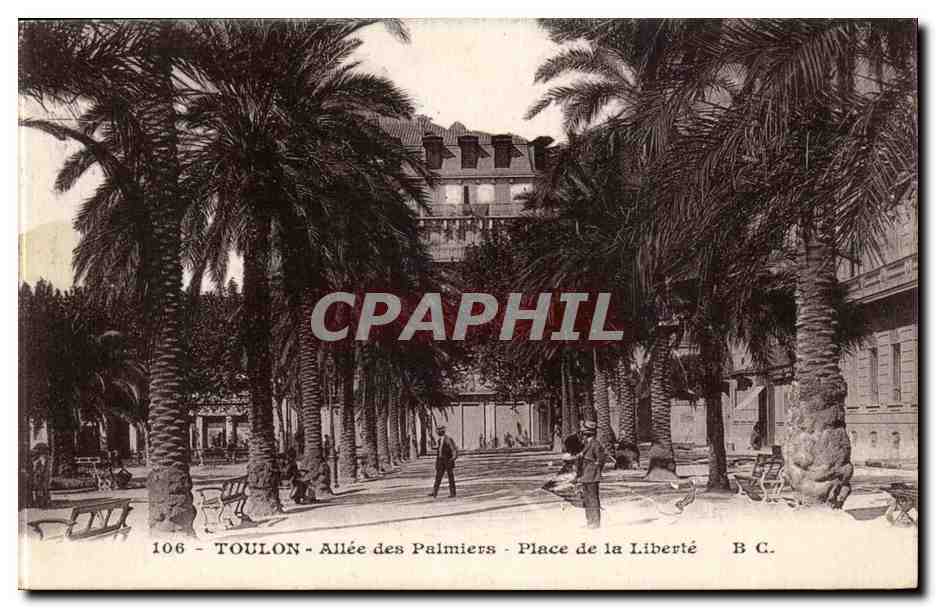 Toulon - Allée der Palmen - Place de la Liberté — B.C. n°106