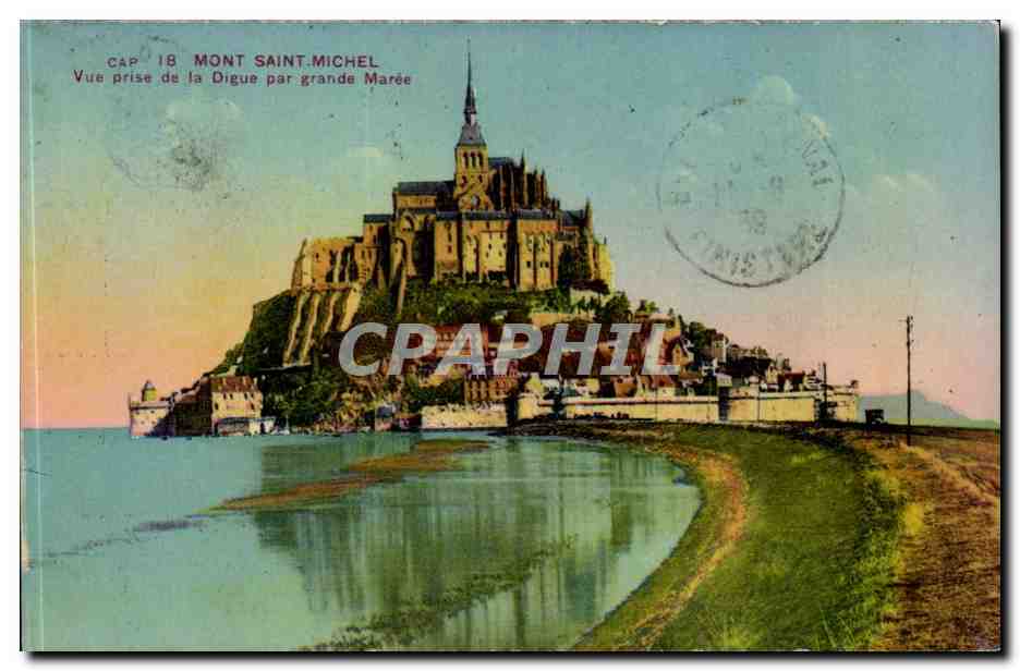 Mont Saint-Michel — Vue prise de la Digue par grande Marée — Édition Porte du Roy