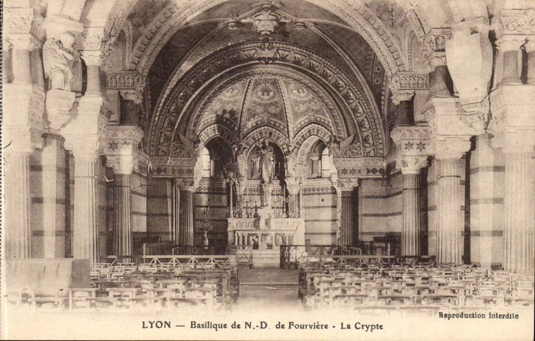 Lyon - Basilique de Notre Dame de Fourviere La Crypte - CPA 