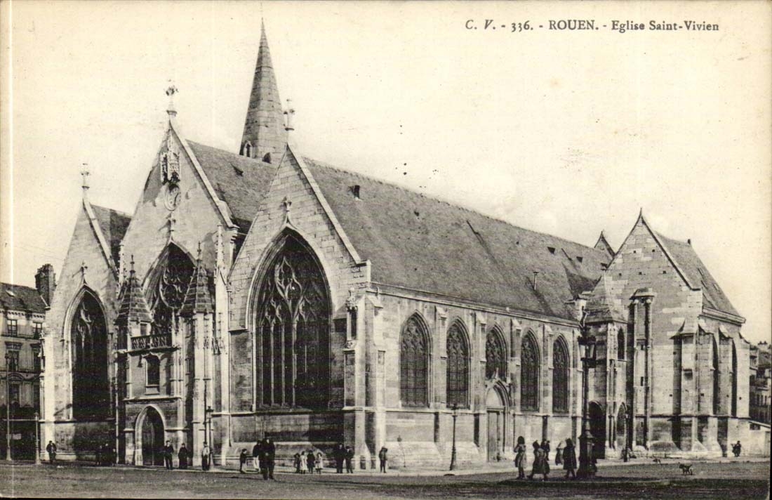 Rouen CPA Eglise Saint Vivien
