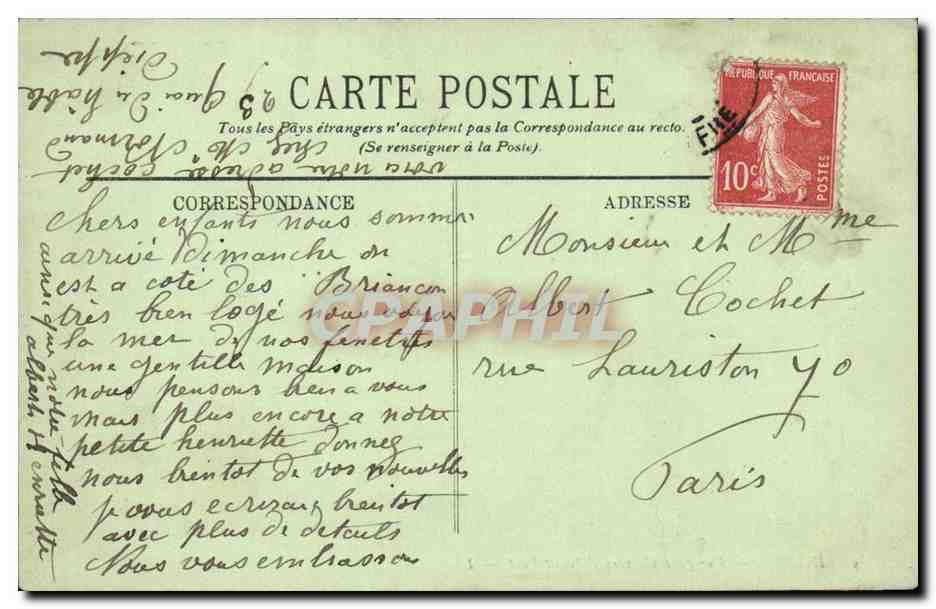 Dieppe CPA Vue generale vers l'avant port — Verso
