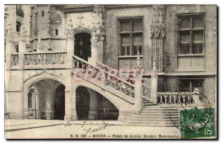 Rouen CPA palais de Justice Escalier monumental