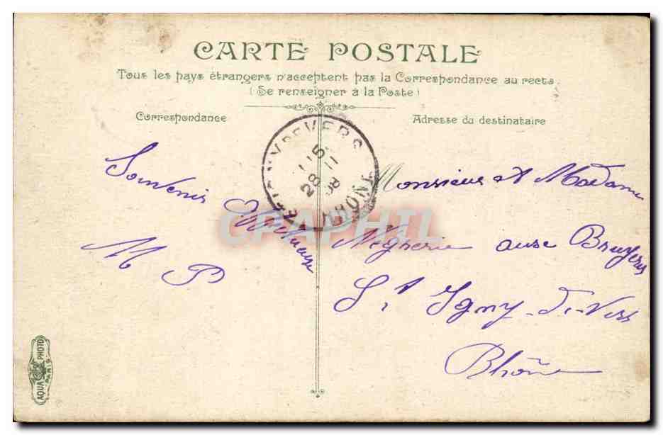 Lyon, Le théâtre des Célestins — éditeur inconnu, n° 15 — Verso