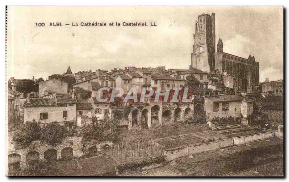 Albi CPA La cathedrale et le Castelviel