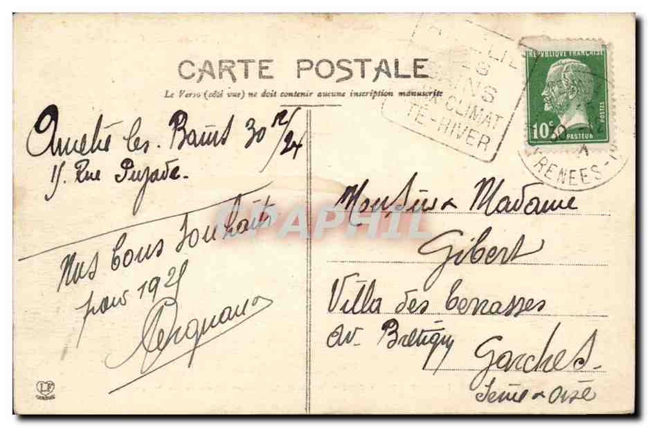 Amelie les Bains CPa Parc Hopital militaire Gorges du Mondony — Back