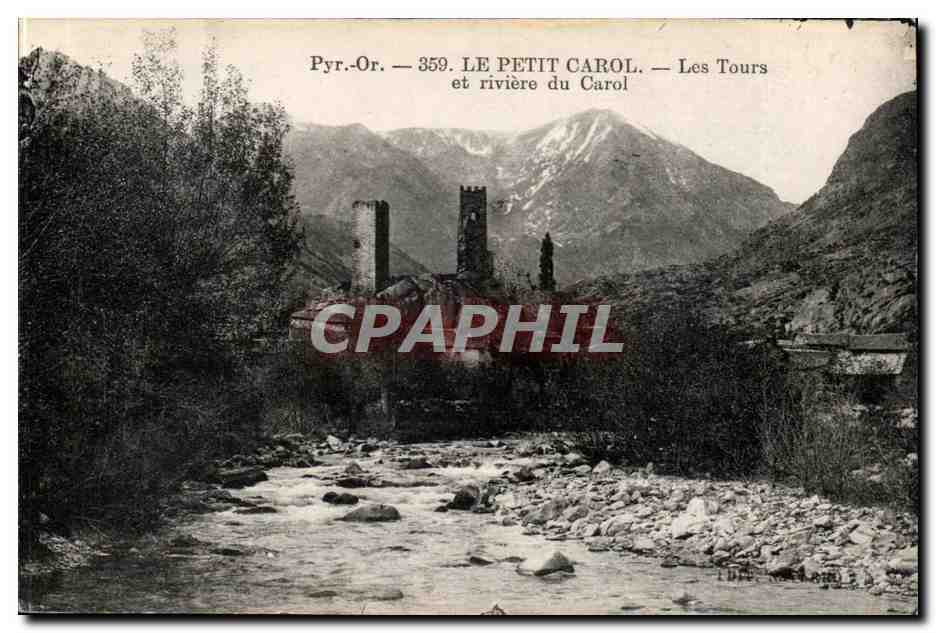 Le petit Carol CPA les deux tours et la riviere du CArol