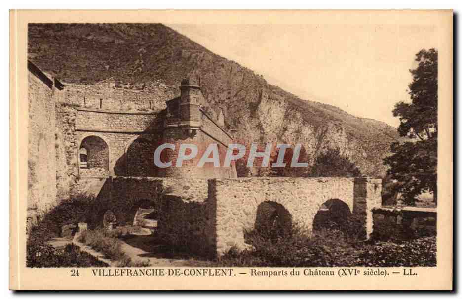 Villefranche de Conflent CPA Remparts du chaetau 