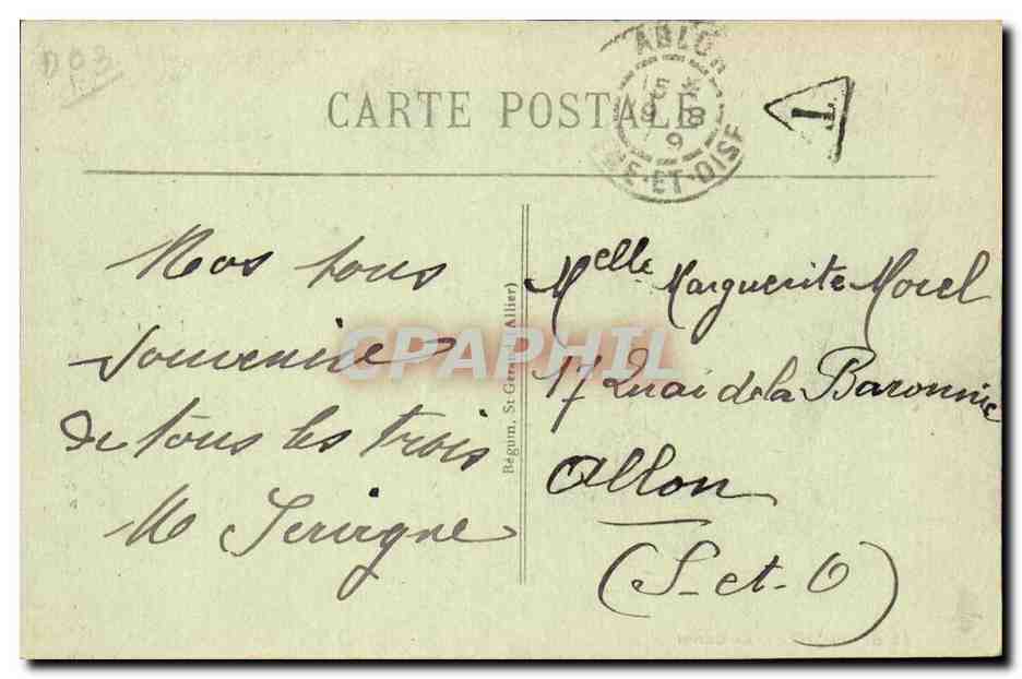 Vichy CPA le casino — Rückseite