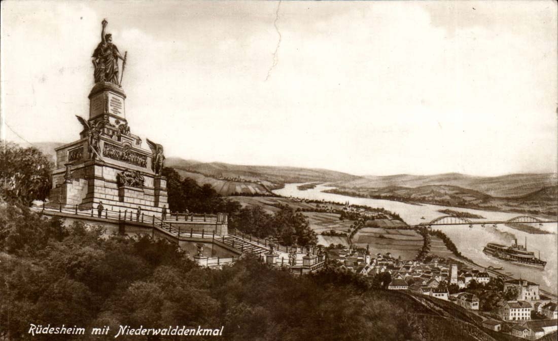 Allemagne CPA Rudesheim mit Niederwalddenkmal
