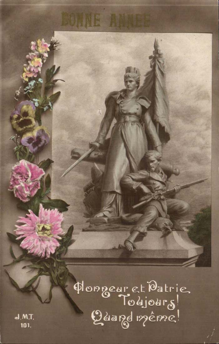 Statue de la Gloire et de la Patrie — Bonne Année — J.M.T. 101
