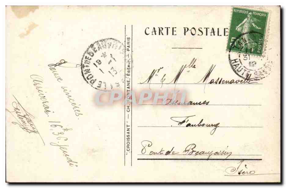 CPA FAntaisie Bonne annee — Rückseite