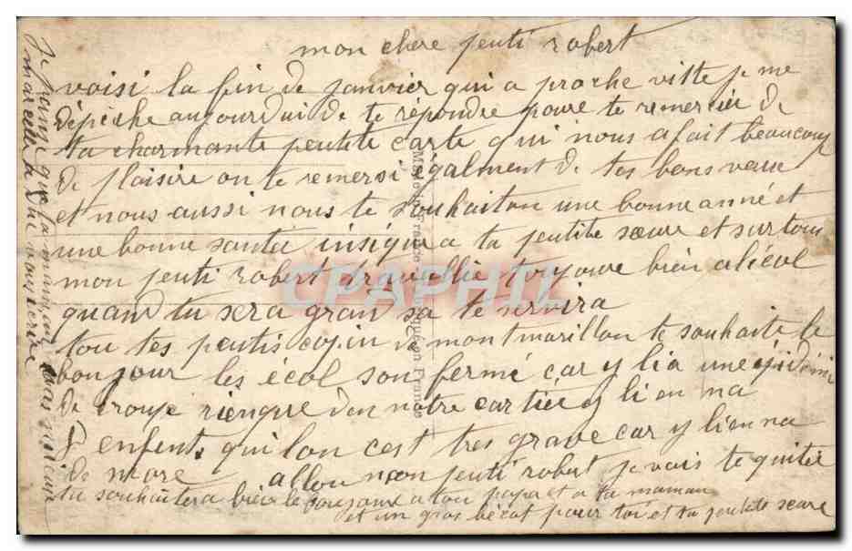 CPA FAntaisie Mille baisers Fleurs — Rückseite
