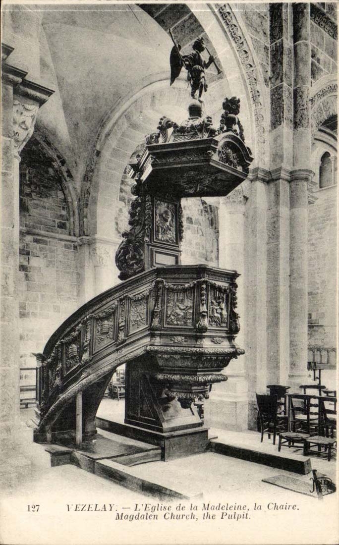 Vezelay CPA l'eglise de la Madeleine La chaire