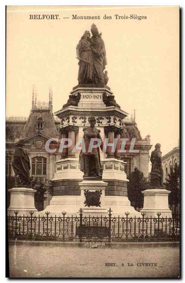 Belfort CPA Monument des TRois sieges