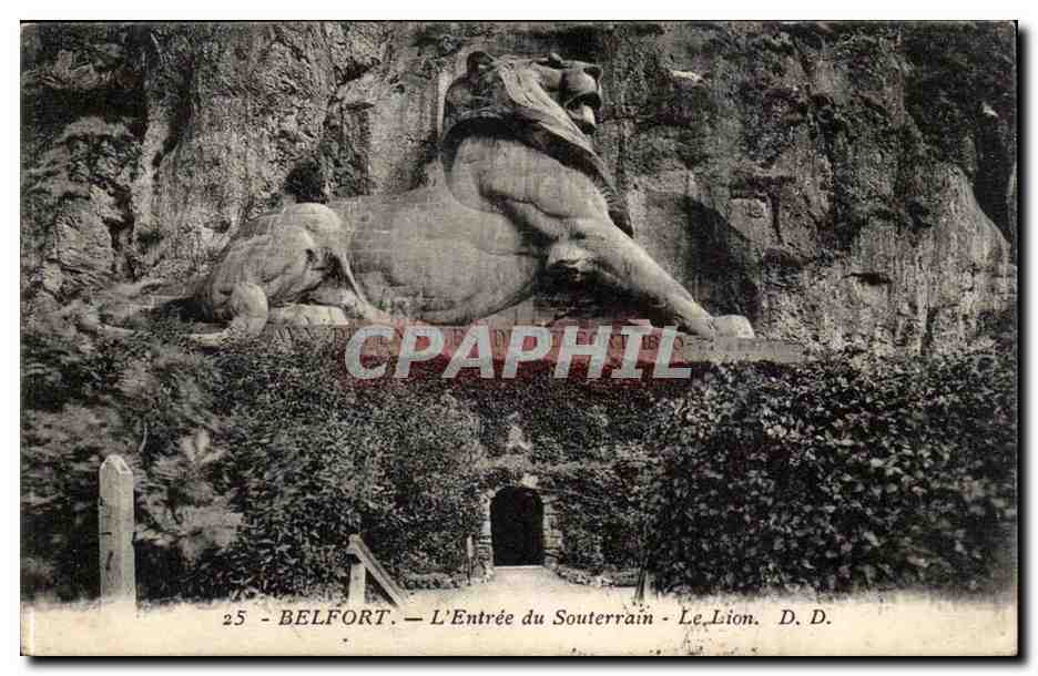 Belfort CPA l'entree du souterrain Le lion