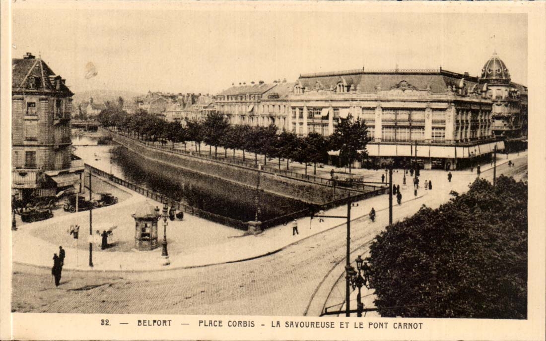 Belfort CPA Place Corbis La savoureuse et le pont Carnot