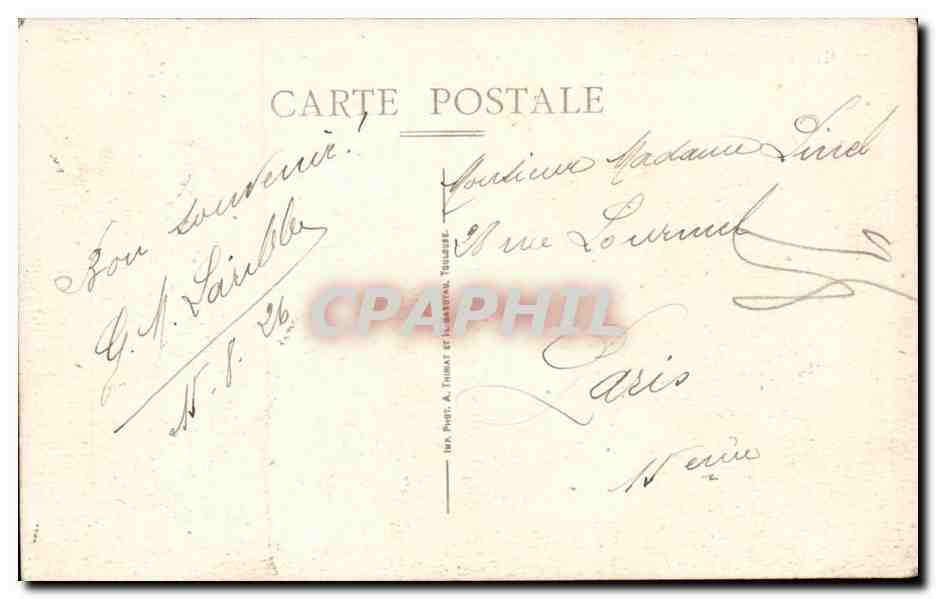 Cite de Carcassonne CPA Les lices Barbacane et poterne St Nazaire — Rückseite