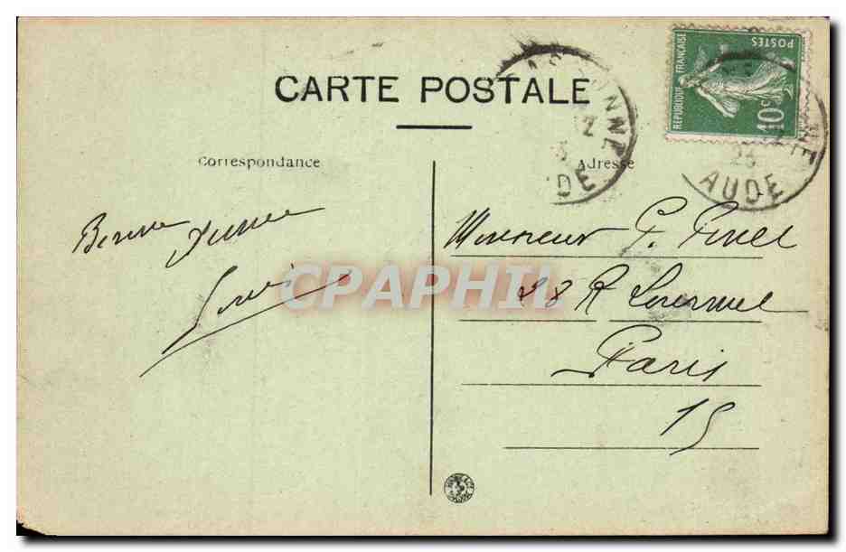 Cité de Carcassonne — La Tour de l'Évêque, vue des Lices — Coll. de Léopold Air - Cl. Lepmann — Back