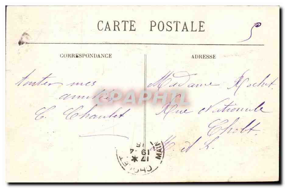 Bordeaux CPA Place des Quinconces Les colonnes rostrales — Verso