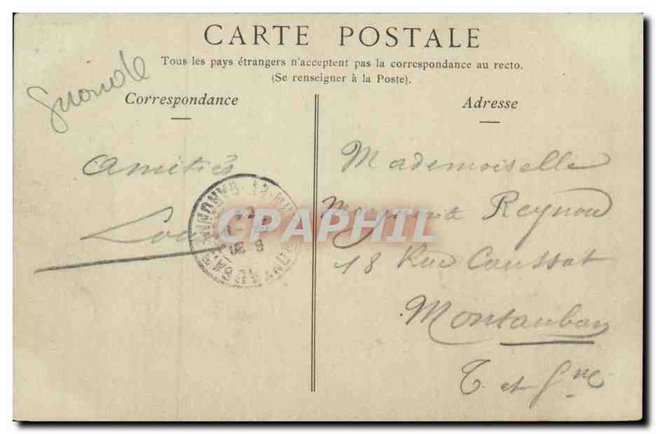 Bordeaux CPA Vue generale de la rade prise de la tour Saint Michel — Verso