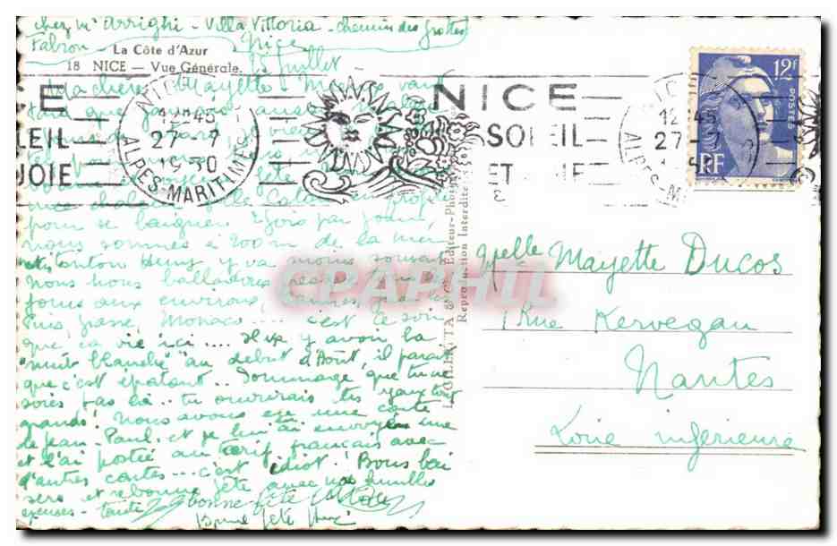 Nice CPA Vue generale — Rückseite