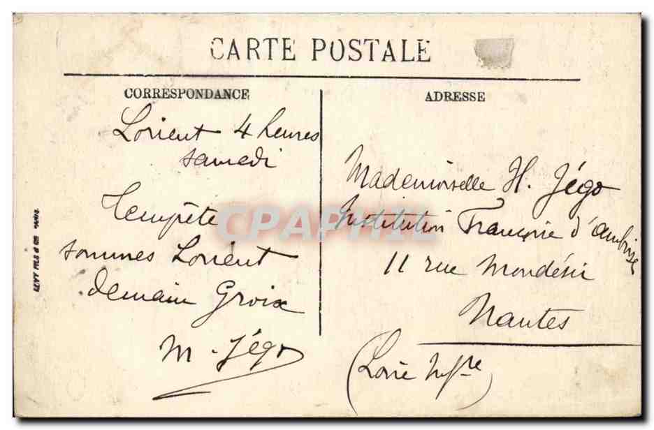 Nevers CPA Vue generale — Rückseite