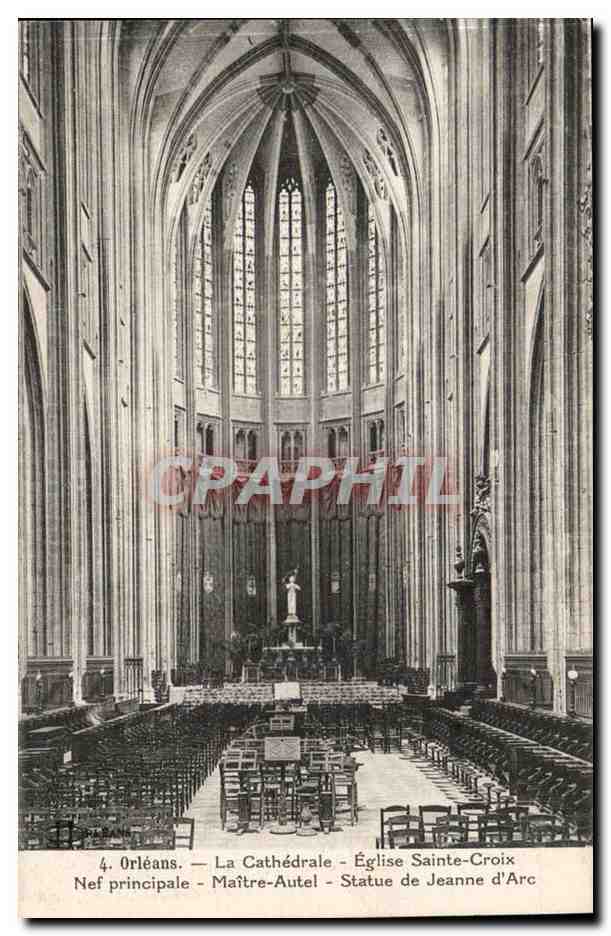 Orleans CPA La cathedrale Eglise Sainte Croix 