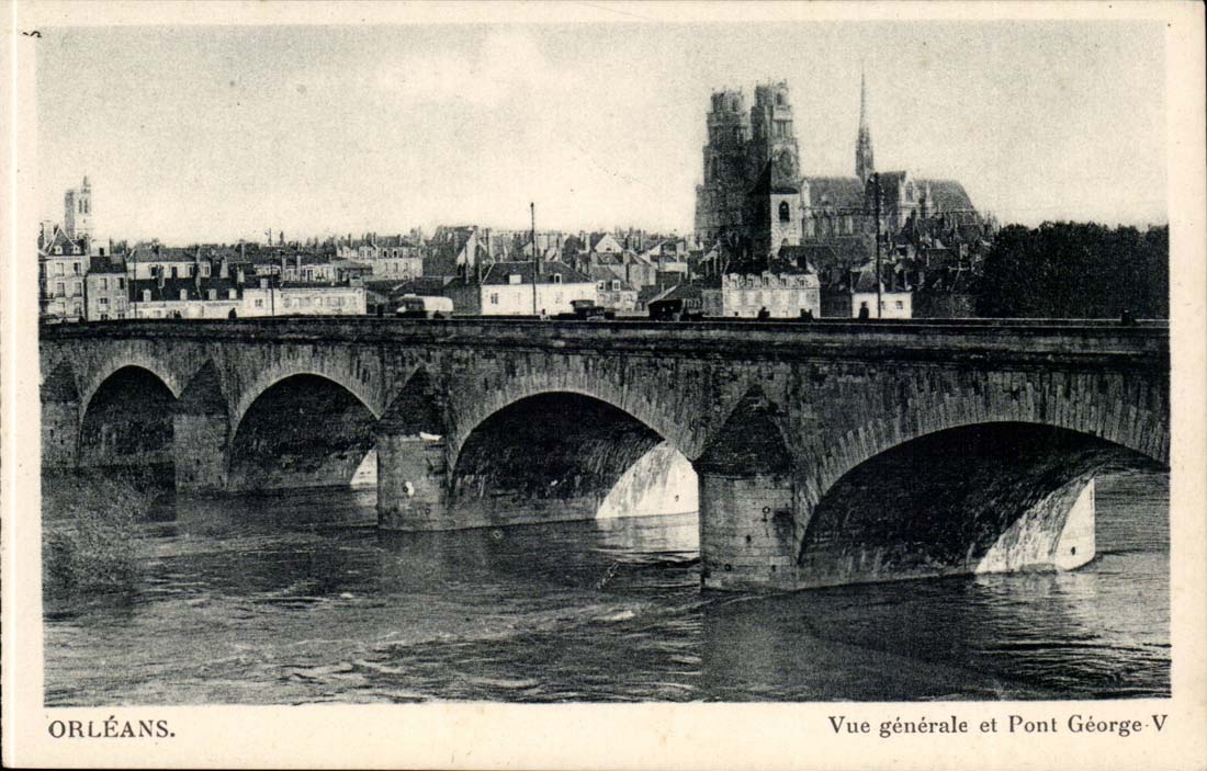 Orleans CPA Vue generale et pont George V