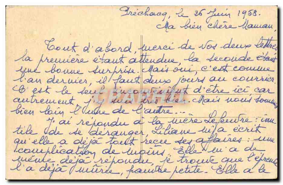 Notre Dame de Buglose CPA L'ange montrant la basilique — Rückseite