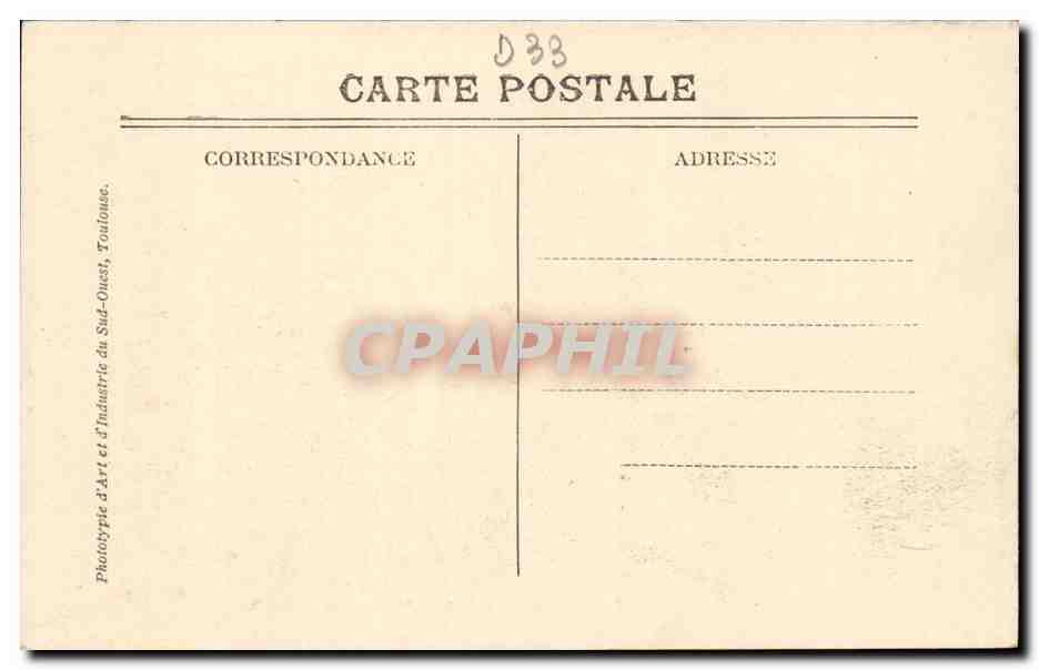 Bordeaux CPA Entree de l'eglise Sainte croix — Verso