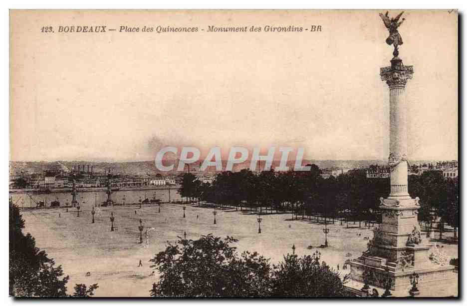Bordeaux CPA place des Quinconces Monument des Girondins