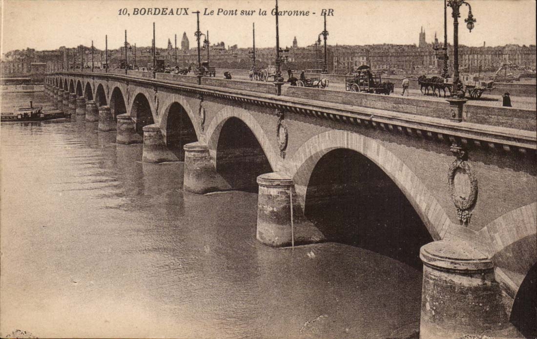 Bordeaux CPA Pont sur la Garonne