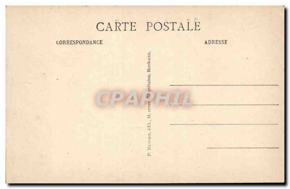 Bordeaux CPA Le grand theatre — Verso
