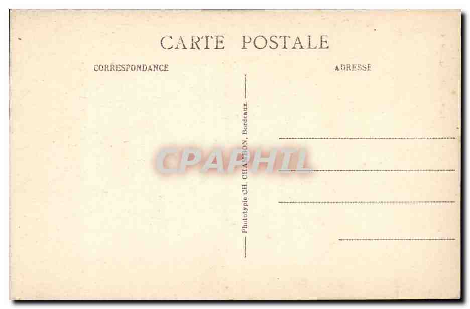 Bordeaux CPA La grosse cloche — Verso