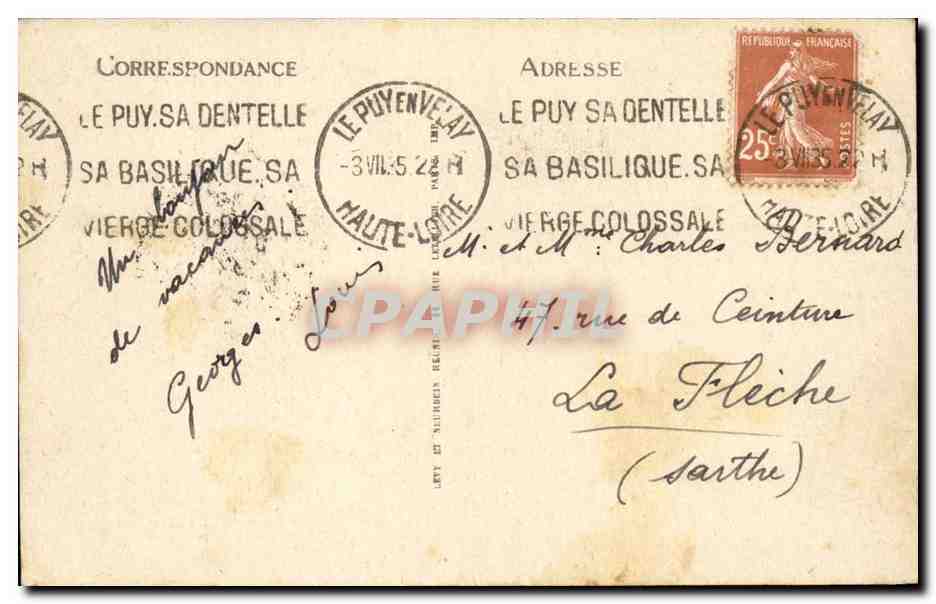 Les Orgues d'Espaly — Env. du PUY — LL — Rückseite
