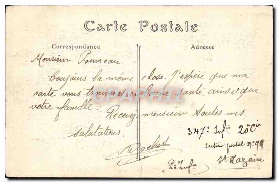 Reims - Bombardement par les Allemands le 18 septembre 1914 Rue Saint Symphorien - CPA  — Verso
