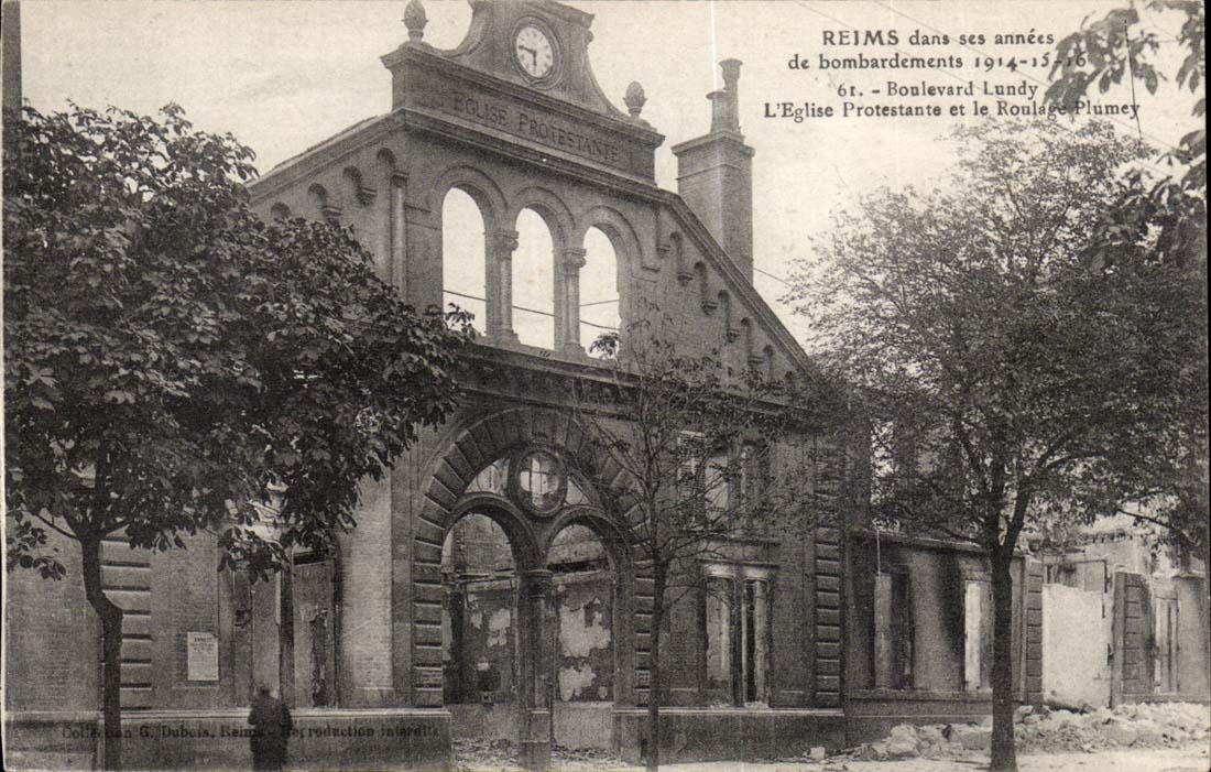 Reims - Les annees de bombardements 1914 - 1915 - Boulevard Lundy - CPA 