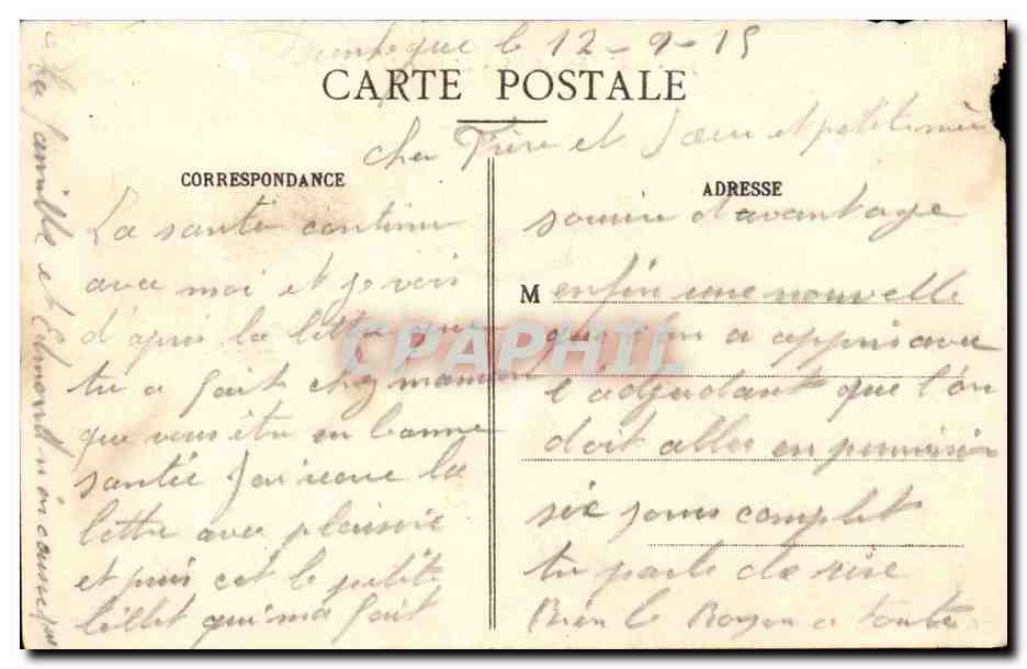 Malo les Bains CPA L'heure du bain  — Rückseite